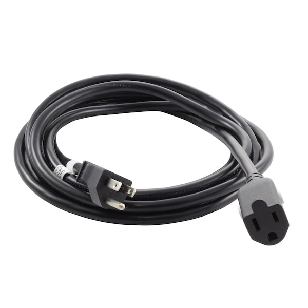 Ac Works SJTW Extension Cord, 14 AWG, Indoor/Outdoor, 14/3, 1 Outlets, 5-15R, Black, PVC, 5-15P, 10 ft S515PR-120QL - main